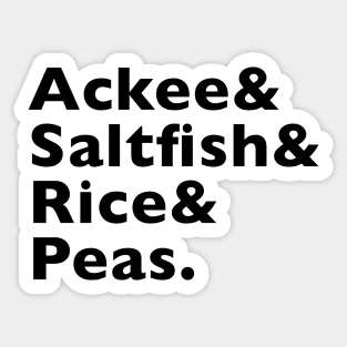 Jamaican Ackee and Saltfish Rice and Peas Sticker